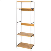 Max Home - Armario abierto, 60x40x175 cm, fabricado de acero y madera, máx. 30 kg, patas con topes nivelables, vestidor, zapatero, armarios dormitorio, estanterías almacenaje, organizador ropa, calzado y accesorios - details 0