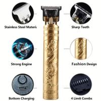 T9 Afeitadora Eléctrica USB Para Hombres Recortadora De Pelo Recargable Trimmer De Barba Barbería Corte De Pelo Seco Y Húmedo Material De Hoja De Acero Inoxidable - details 0