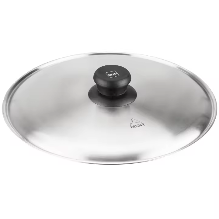 Magefesa Prisma - Tapa Voltea Tortillas 30cm, Acero Inoxidable 18/10, Pomo Resistente al Calor, Superficie Deslizante, Para Lavavajillas, Multiusos - 1