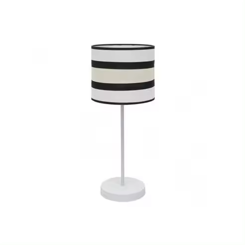 FABRILAMP Lámpara de Mesa Sobremesa Peq. Karla 1xe14 Blanco/Beige 42x17x17 Cm - Diseño Elegante - 1