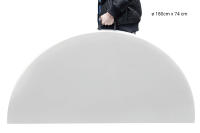 COFAN - Mesa Redonda Plegable Blanca | Medida: 180 x 74 cm | Cierre Plegado por la Mitad - details 2