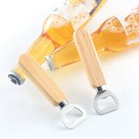 Abrepuertas De Madera Y Acero Inoxidable Handheld Divertido Para Regalos De BestMen Abrebotellas De Barman Eco-amigable - details 4