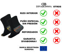 DEBEKOR Calcetines Trabajo Hombre  Térmicos Algodón Reforzados 6 Pares - details 0
