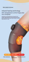 Almohadilla De Masaje De Rodilla Codo Y Hombro Calentada Con Vibración Para Alivio Del Dolor Articular Salud Cinturón De Soporte Para Artrosis - details 2