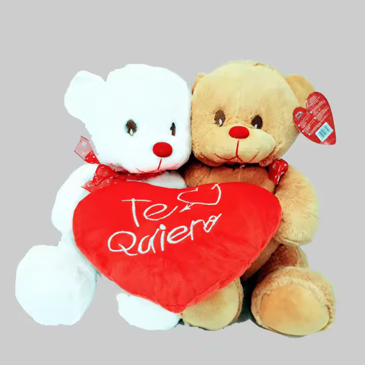 Peluche Parejas De Ositos Con Corazon Te Quiero 30 cm,TE AMO TE QUIERO I LOVE YOU,REGALO Día de San Valentín,cm,fespu - 1