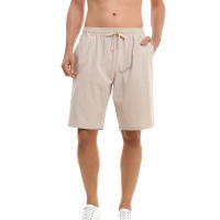 Shorts De Verano Para Hombre Transpirables Y Ligeros De Color Sólido Deporte Fitness Con Cintura Media Y Cierre Elástico - details 5