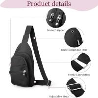 Bolso bandolera para hombre y mujer, impermeable, antirrobo, bandolera pequeña con una sola correa, ligera y pequeña. - details 0