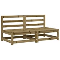 vidaXL Sofás de jardín sin reposabrazos 2 uds madera pino 70x70x67 cm Pino natural, Pino blanco, Marrón pino Conjunto Terraza Muebles Jardín Exterior Juego de Muebles de jardín Mueble Jardín Exterior Muebles de Salon Exterior - details 3
