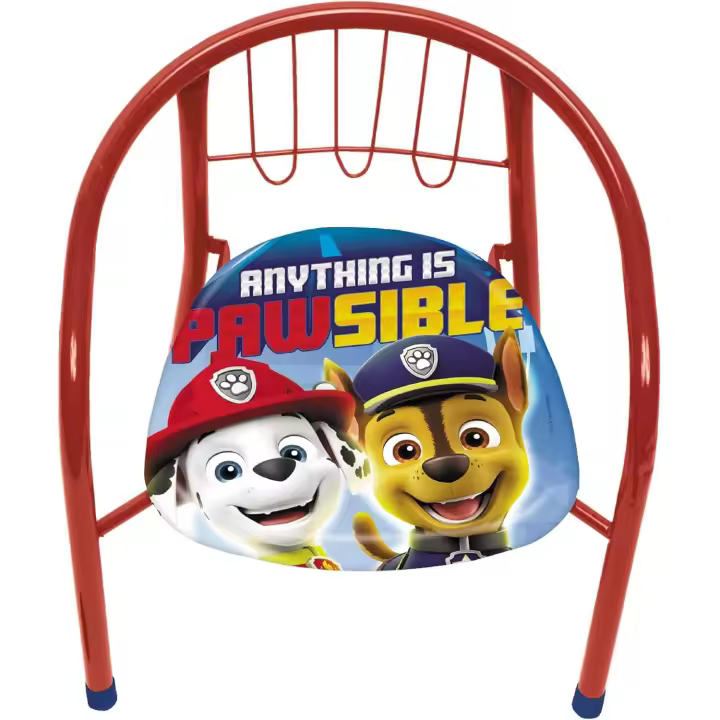 Arditex - Silla metálica infantil con dibujo PATRULLA CANINA con asiento acolchado y con medidas de 35.50x33.50x30cm apto para interior y exterior - 1