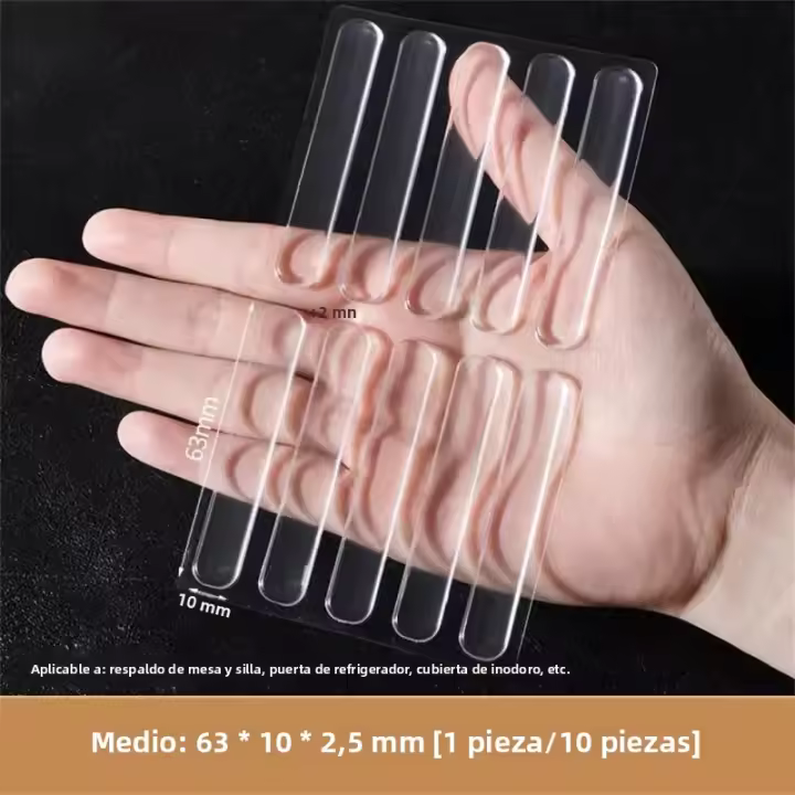 Parachoques De Puerta Anticolisión De Silicona Autoadhesivo Para Wc Gabinete Cajón Protección Muda Y Buffer - 1
