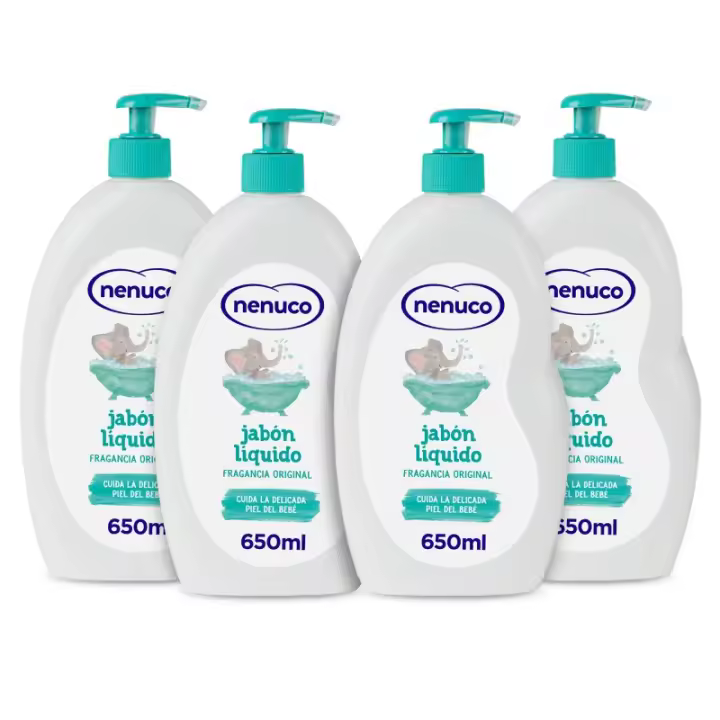 Pack x4 Jabón Líquido Ultra Suave de Fragancia Original 4x650 ml -Nenuco - 1