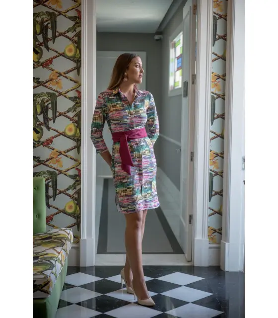 VESTIDO CAMISERO GAUDI VERDE KAHYRA Kahyra V2329B - 1