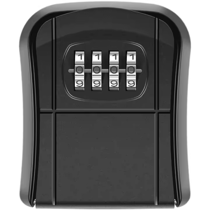 Caja De Seguridad Para Llaves Con Cerradura De Combinación De 4 Dígitos Montada En La Pared Reseteable Organizador De Almacenamiento Para Hogar Y Oficina - 1