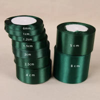Cinta De Satén Verde Oscuro Individual 25 yardas/Roll Para Manualidades DIY Regalos De Navidad Y Fiesta Empaque - details 0