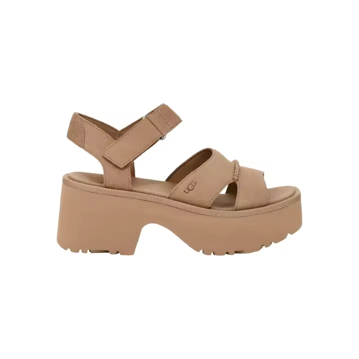 Sandalias UGG New Heights de Ante con Plataforma Color Beige - 1