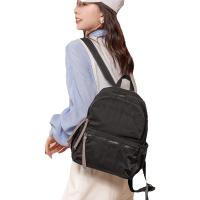 Mochila de gran capacidad, mochila de Tela Oxford with Simple Cremallera A LA Moda para Mujer, mochila Negra W - details 0