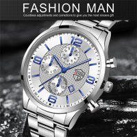 Reloj De Negocios De Lujo Para Hombre Reloj De Pulsera Cuarzo Con Línea De Tiempo Calendario Y Manos Luminosas Material De Correa De Cuero - details 0
