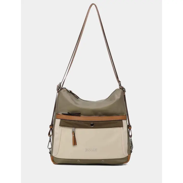 BINNARI Bolso Bandolera / Mochila BINNARI Mujer Multi Kaky  (Mod: 20471) - 1