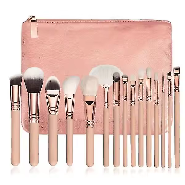Pinceles de maquillaje profesionales 15 UDS. Regalitos de Navidad PINK - 1