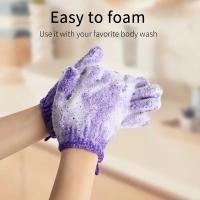 Guantes De Baño Para Eliminar Piel Muerta - Revitaliza Y Suaviza La Piel Accesorios De Ducha De Calidad Spa Coloridos Dobles - details 1