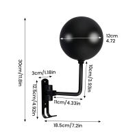 Soporte De Casco De Motocicleta Para Pared Con Gancho Doble Rotación De 180° De Acero Para Almacenamiento De Llaves Y Ropa - details 1