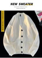 Nueva Cardigan Coreana De Otoño Invierno Para Hombre Estilo Casual Versátil Suéter V-Neck Confeccionado En Poliéster Transpirable Y Cómodo - details 2