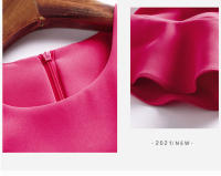 Vestido De Moda Para Mujer 2025 Cintura Alta A-Line Corto Manga Regular Color Sólido Estilo Dulce Mini Vestido Para Damas - details 13