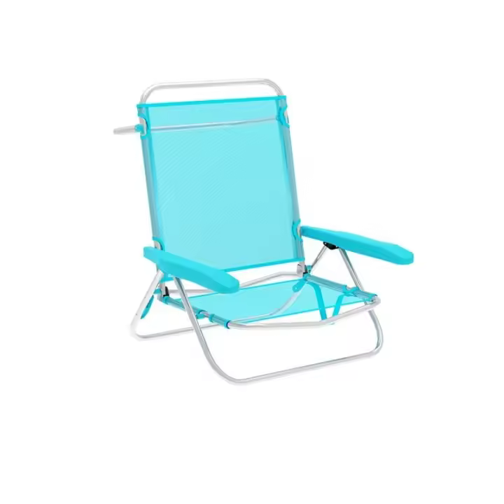 Marbueno Silla Plegable 5 Posiciones Aluminio Aguamarina Playa y Piscina 63X76X78 cm 10309 - 1