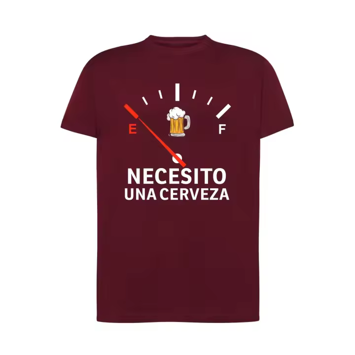 Necesito una Cerveza - Camiseta / Depósito en reserva de Cerveza - Unisex algodón premium hombre y mujer - 1
