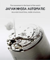 Reloj De Pulsera Mecánico PAGANI DESIGN Para Hombre Resistente Al Agua Cristal De Esmeril NH35A Automatico Con Calendario Completo Y Luz Nocturna - details 8