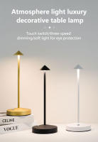 Lámpara De Mesa Recargable LED Con Sensor Táctil 3 Temperaturas De Color Y Regulación Sin Pasos Para Restaurante Hotel Bar Habitación - details 0