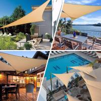 Vela de Sombra Rectangular Impermeable 3x4m, Tela de Sombra Impermeable para jardín y Terraza, protección UV, Blanco Lechoso - details 4