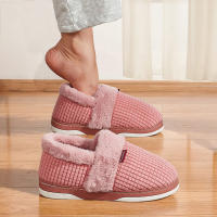 Zapatillas De Casa Para Mujer Invierno Antideslizantes Algodón Cálidas Plush Para Parejas Zapatos Internos Transpirables Talla Verdadera - details 37