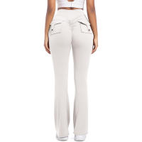 SSITO Mallas de gimnasio de pierna Ancha para Mujer, Mallas de Yoga de Alta elasticidad, sensación desnuda, ropa de trabajo de compresión para Fitness con bolsillos, pantalones de Yoga de pierna - details 2