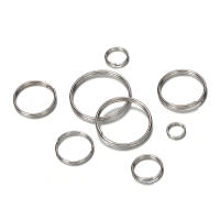 50pcs Conector De Llavero Para Fabricación De Llaveros DIY Hallazgos Metálicos De Plata De Titanio Para Toda La Vida - details 2