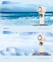 ¡Novedad 2025! Ventilador portátil de enfriamiento termoeléctrico - 100 velocidades, sin aspas, recargable con pantalla digital. - details 3