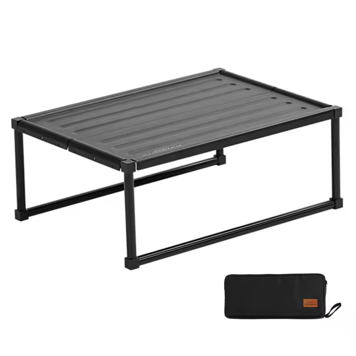 Mesa Plegable Ligera Y Duradera Para Camping Y Viajes BBQ Picnic Equipamiento Portátil Simple Y Antiviento De Aleación De Aluminio - 1