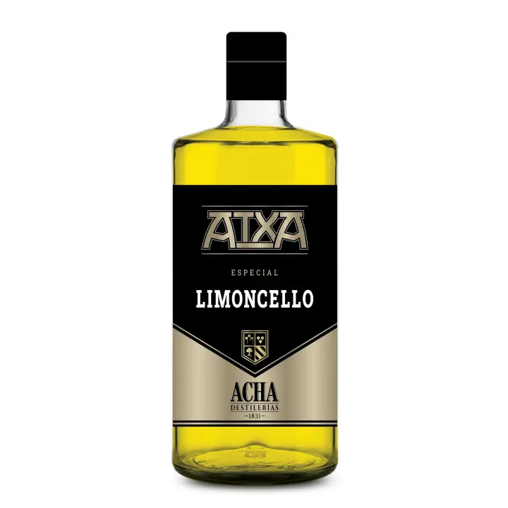 Acha Limoncello Licor Atxa - Botella de 700 ml. Fantástico licor digestivo elaborado con maceración de piel de limón - 1