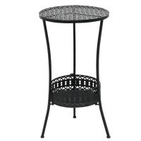 VidaXL Mesa bistró de metal negra 40x70 cm - details 0
