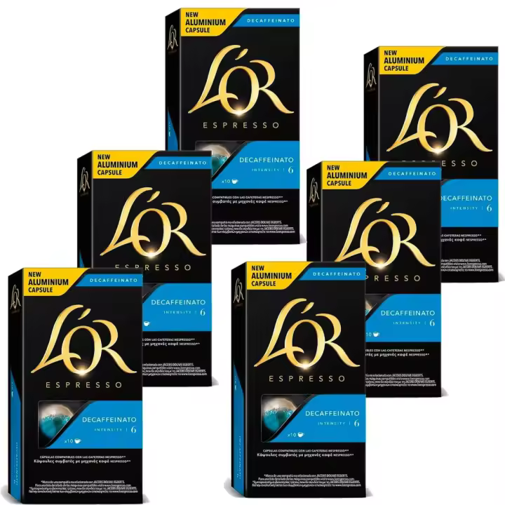 Descafeinado L'OR caja de 60 cápsulas compatibles con Nespresso - 1