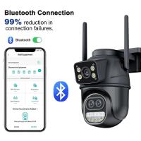 Cámara de vigilancia exterior, cámara de vigilancia Wifi para exteriores de doble lente de 2,4 Ghz, detección humana-IP66 resistente al agua - details 1