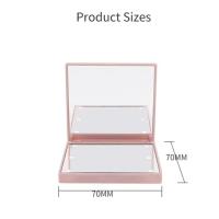 Espejo De Maquillaje Portátil Con Luz Y Aumento 1x 2x 6 LED Plegable De Viaje Pequeño Rosa Negro Blanco Espejo De Belleza - details 9