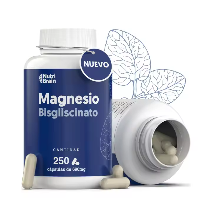 250 cap NUTRIBRAIN Bisglicinato de Magnesio 2.000mg | Máxima Absorción, Sin Efectos Laxantes | Sueño Reparador y Energía, Reducción de Ansiedad, Soporte Óseo y Muscular, Concentración - 1