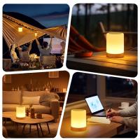 Lámpara De Noche Recargable USB RGB Toque Dimmable Para Mesa Lámpara De Escritorio Para Niños Regalo Para Dormitorio Camping Luz De Ambiente - details 9