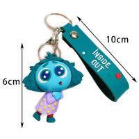 Figura De Acción 3D Anime Doll Brain Agent Team inside out Llavero De Dibujos Animados Anillo Colgante Regalo Pequeño Para Coche - details 1