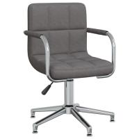 vidaXL Silla de comedor giratoria tela gris oscuro - details 0