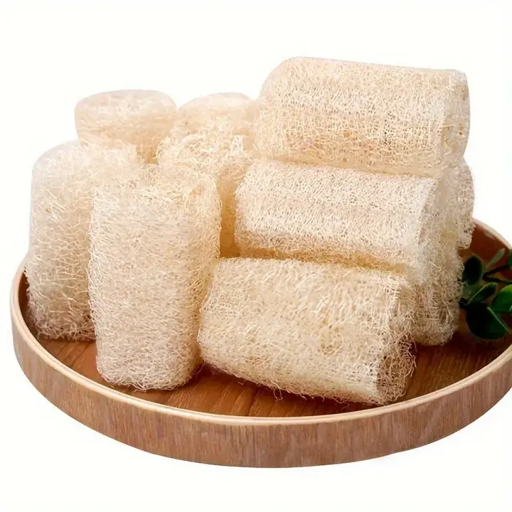 6/10pcs Esponja De Loofah Natural Para Lavar Platos Escobilla De Limpieza Microfibra Para Cocina Scouring Pad Y Pot Brush - 1