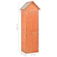 vidaXL Caseta de almacenamiento de jardín de madera 71x60x213 cm - details 7