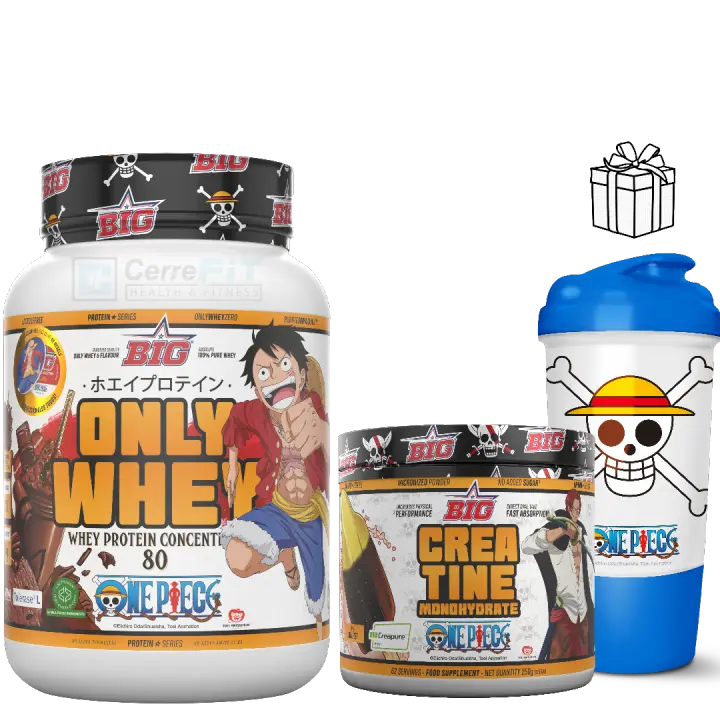 Only Whey One piece 1kg + Creabig Creapure 250g + Shaker - Big / Sin azúcares /  Deliciosos sabores / sin lactosa - 1