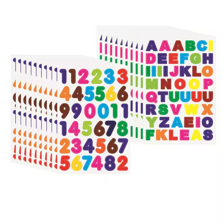 Pegatinas Coloreadas Para Niños Con Letras Números Puntos Corazones Y Estrellas Para Decoración De Álbumes Y Diarios Accesorios De Juguetes - 1